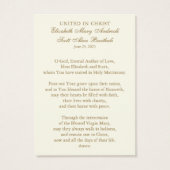 Katholische Hochzeitskarte Jesus (Rückseite)