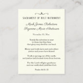 Katholische Hochzeitskarte Jungfrau & Kind Visitenkarte (Rückseite)