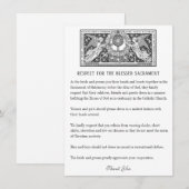 Katholische Hochzeitskarte Mitteilungskarte (Vorne/Hinten)