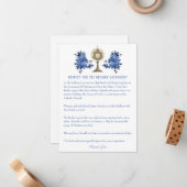 Katholische Hochzeitskarte Mitteilungskarte (Vorderseite/Rückseite Beispiel)