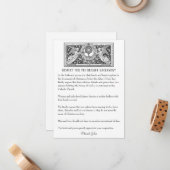 Katholische Hochzeitskarte Mitteilungskarte (Vorderseite/Rückseite Beispiel)