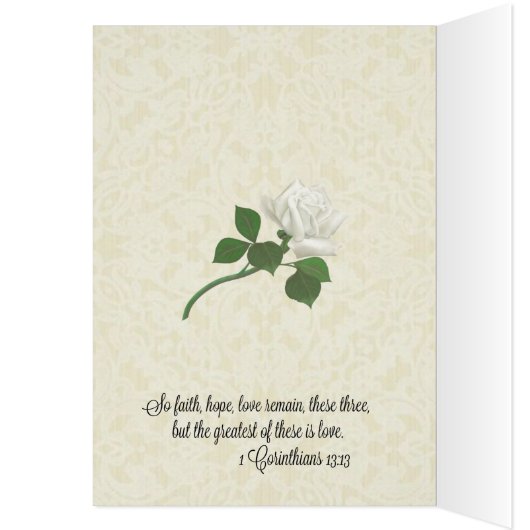 Katholische Hochzeitskarte Rosary Bride Groom Ange (Innen (Links))