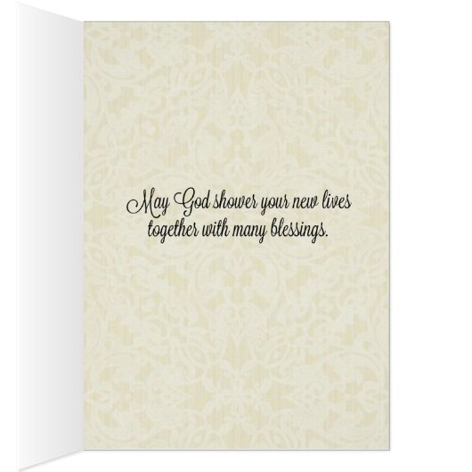 Katholische Hochzeitskarte Rosary Bride Groom Ange (Innen (Rechts))