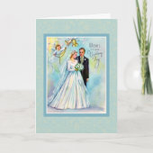 Katholische Hochzeitskarte Rosary Bride Groom Ange Karte (Vorderseite)