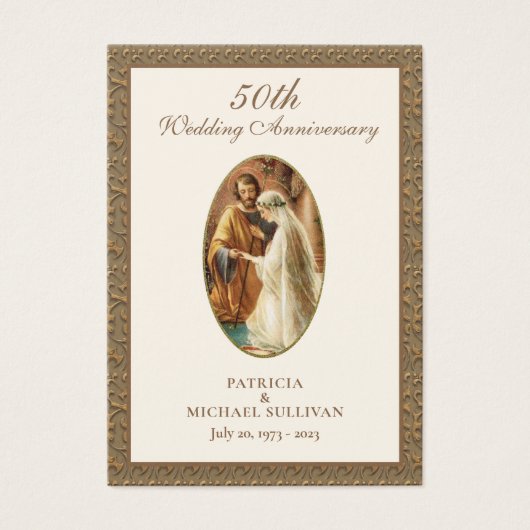 Katholische Hochzeitskarte zum Jubiläum (Vorderseite)