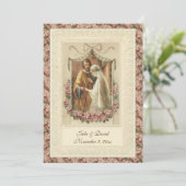 Katholische Hochzeitskirche/Empfang Einladung (Stehend Vorderseite)