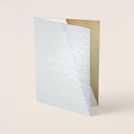 Katholische Hochzeitsprogramm Torn Sepia Retro New Folienkarte (Vorderseite)