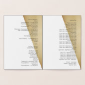 Katholische Hochzeitsprogramm Torn Sepia Retro New Folienkarte (Innenseite)