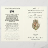 katholische Hochzeitsprogramm Vintage Florentiner  (Vorderseite)