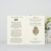 katholische Hochzeitsprogramm Vintage Florentiner (Stehend Vorderseite)