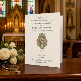 katholische Hochzeitsprogramm Vintage Florentiner