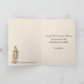 Katholische Hochzeitsschule Jungfrau Mary Rosary V Karte (Innenseite)