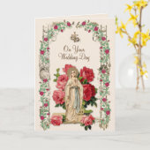 Katholische Hochzeitsschule Jungfrau Mary Rosary V Karte (Gelbe Blume)