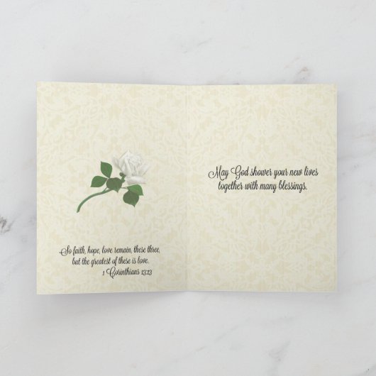 Katholische Hochzeitsstiftung Jungfrau Mary St. Jo Karte (Innenseite)