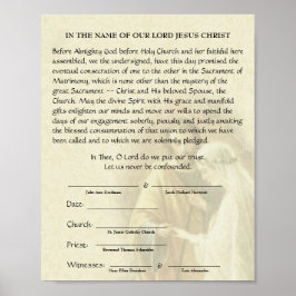 katholische Hochzeitsstiftung Verlobung Betrothal  Poster