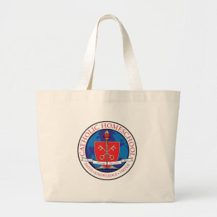 Katholische Homeschool Wappen-Tragetaschen Jumbo Stoffbeutel