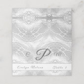 Katholische Imitat Satin Mit Monogramm Dankeschön Platzkarte (Außenseite Aufgefaltet)