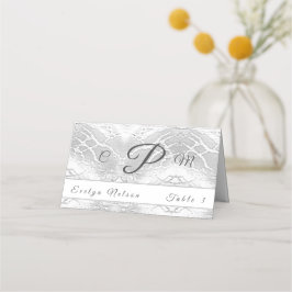 Katholische Imitat Satin Mit Monogramm Dankeschön Platzkarte