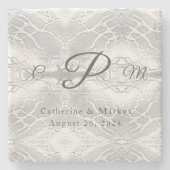 Katholische Imitate - Satin Mit Monogramm Steinuntersetzer (Vorderseite)