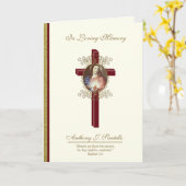 Katholische Jesus Beerdigung Mass Religiöses Gebet Karte (Gelbe Blume)