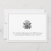 Katholische Jesus-Mädchen Erstkommunion Einladunge Einladung (Rückseite)