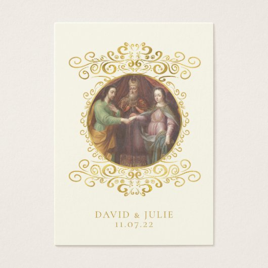 Katholische Joseph- und Mary-Wedgebet-Karte (Vorderseite)