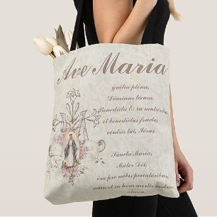 Katholische Jungfrau Maria Ave Maria auf Latein Tasche
