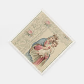 Katholische Jungfrau Maria mit Kind Jesus Religiös Serviette (Ecke)
