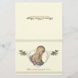 Katholische Jungfrau Maria Vintage religiöse Blume