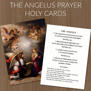Katholische Jungfrau Mary Angelus Gebet Visitenkarte