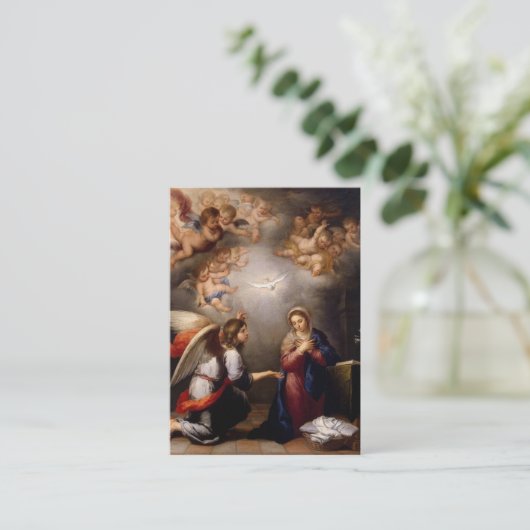 Katholische Jungfrau Mary Angelus Gebet Visitenkarte (Stehend Vorderseite)