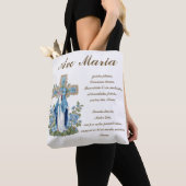 Katholische Jungfrau Mary Ave Maria auf Latein Tasche (Von Nahem)