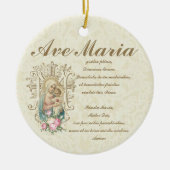 Katholische Jungfrau Mary Ave Maria Baby Jesus Flo Keramik Ornament (Vorne)