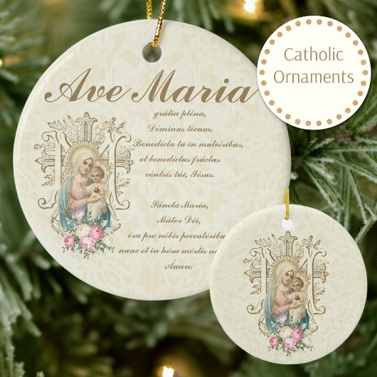 Katholische Jungfrau Mary Ave Maria Baby Jesus Flo Keramik Ornament