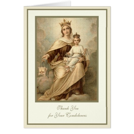 Katholische JUNGFRAU MARY Beerdigung Beileid (Vorne)