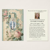 Katholische Jungfrau Mary Beerdigung Gedenkgebet (Vorne & Hinten)