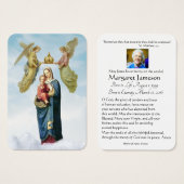 Katholische Jungfrau Mary Beerdigung Gedenkkarte (Vorne & Hinten)