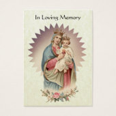 Katholische Jungfrau Mary Beerdigung Gedenkkarte (Vorderseite)