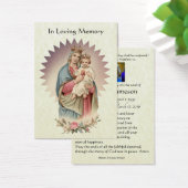 Katholische Jungfrau Mary Beerdigung Gedenkkarte (Schreibtisch)