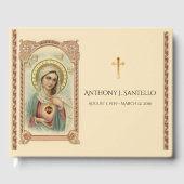 Katholische Jungfrau Mary Beerdigung Gedenkstätte Gästebuch (Vorderseite)