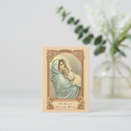 Katholische Jungfrau-Mary Eilnovena-Gebets-Karte Visitenkarte (Stehend Vorderseite)