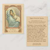 Katholische Jungfrau-Mary Eilnovena-Gebets-Karte Visitenkarte (Vorne/Hinten)