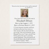 Katholische Jungfrau Mary Floral Beerdigung Gebets (Rückseite)