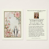 Katholische Jungfrau Mary Floral Beerdigung Vintag (Vorne & Hinten)