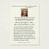 Katholische Jungfrau Mary Floral Beerdigung Vintag (Rückseite)