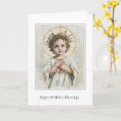 Katholische Jungfrau Mary Floral Geburtskarte Karte (Gelbe Blume)