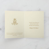 Katholische Jungfrau Mary Floral Geburtskarte Karte (Innenseite)