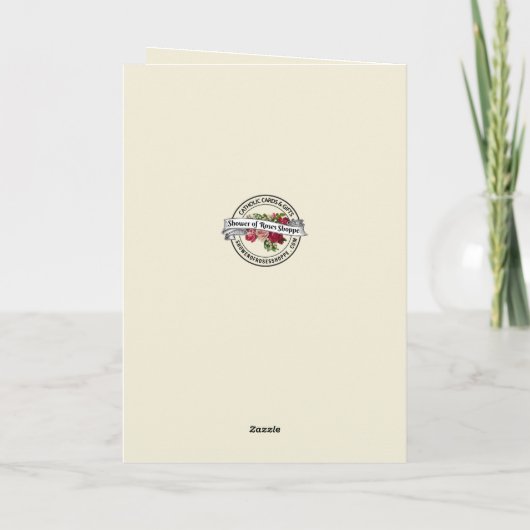 Katholische Jungfrau Mary Floral Geburtskarte Karte (Rückseite)