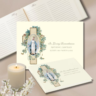 Katholische Jungfrau Mary Floral Memorial Beerdigu Gästebuch