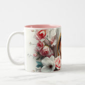 Katholische Jungfrau Mary für Christliche Frauen Zweifarbige Tasse (Links)